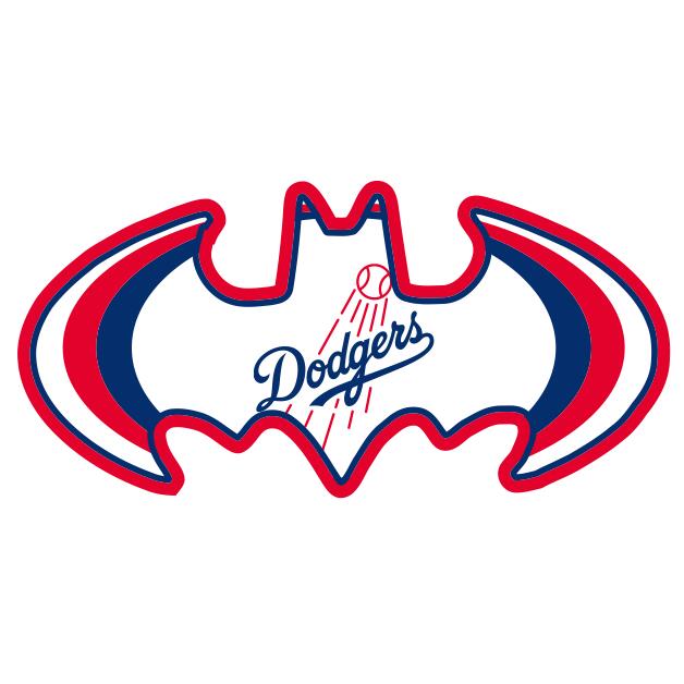 Los Angeles Dodgers Batman Logo fabric transfer